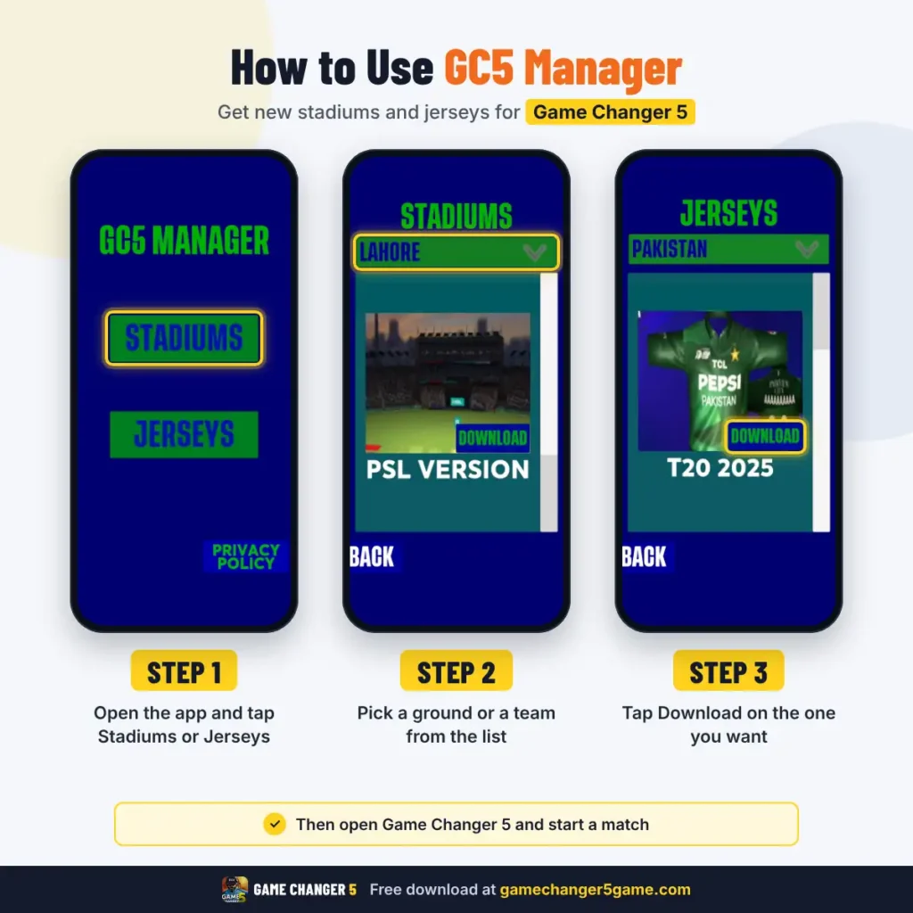 how to use gc5 manager